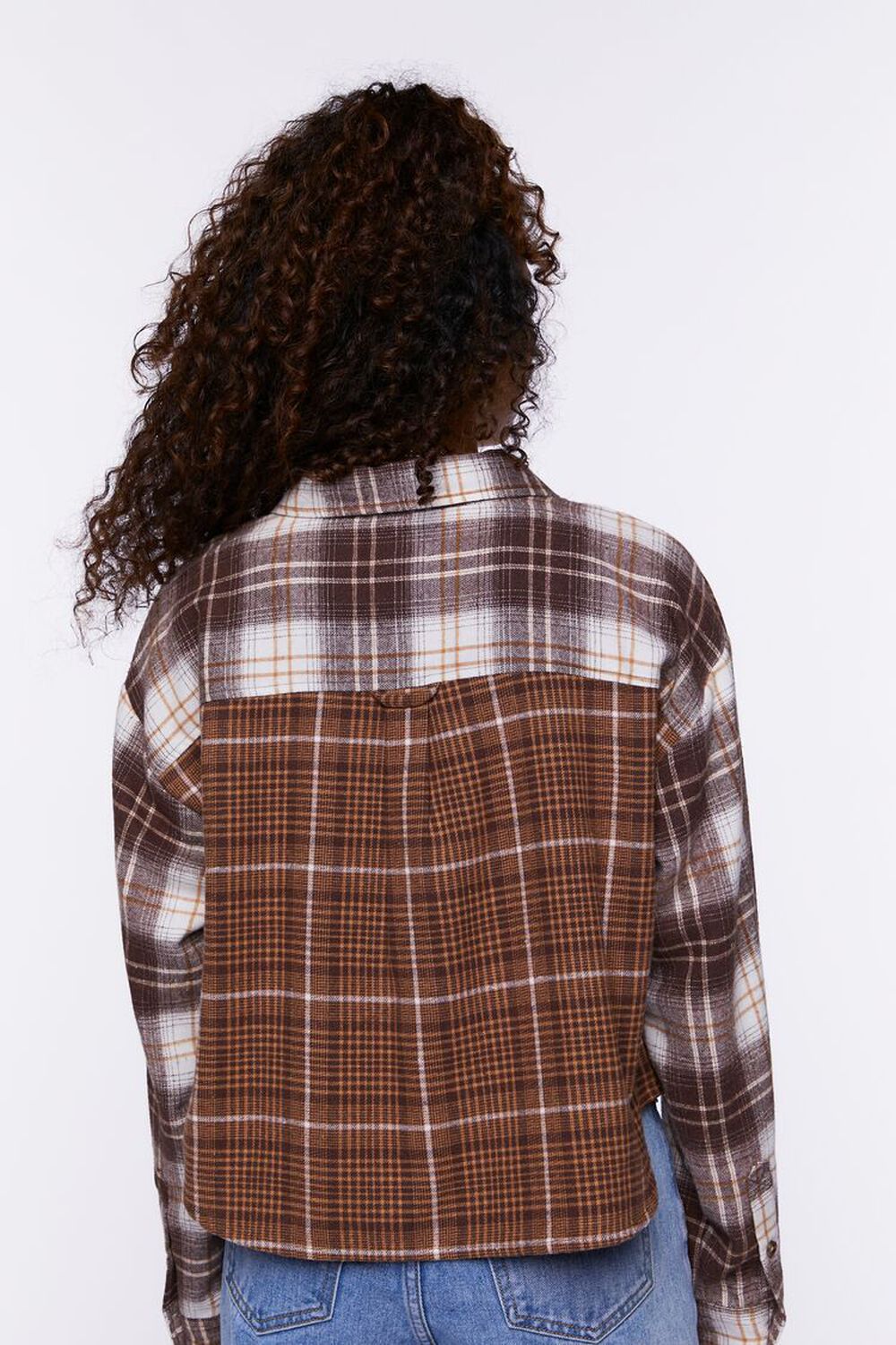 CAPPUCCINO Reworked Plaid Boxy Flannel Shirt, image 3
