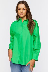 GREEN HAZE Oversized Poplin Shirt, image 2
