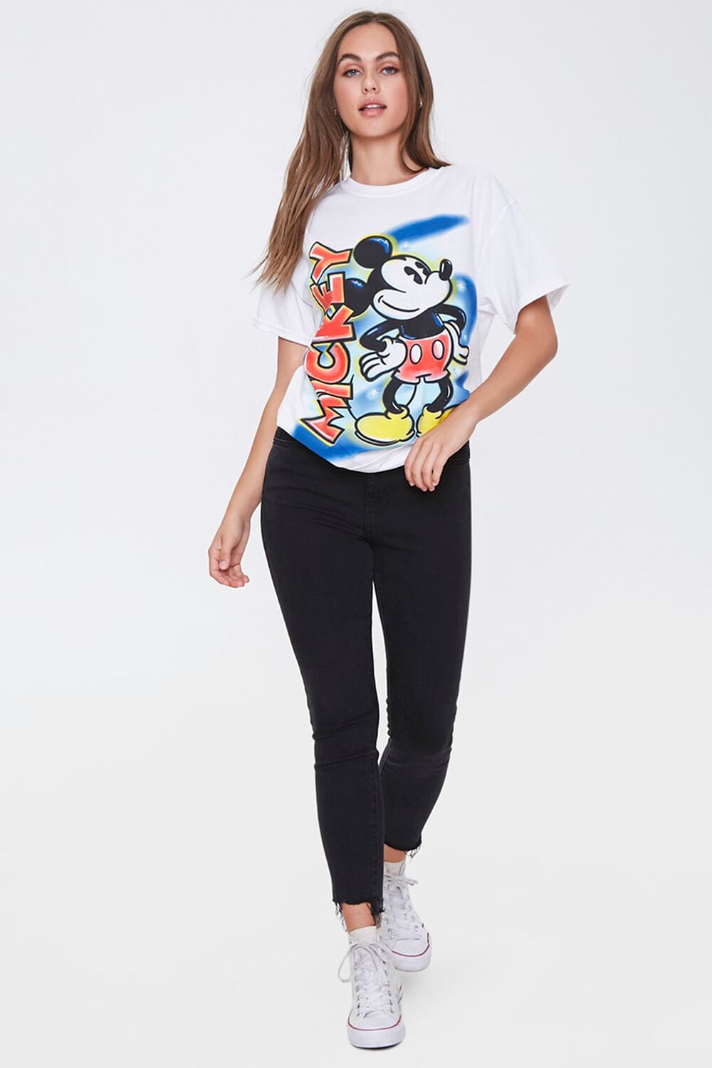 Forever 21 Mickey Mouse Graphic Bodysuit