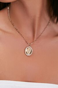 GOLD Our Lady of Guadalupe Pendant Necklace, image 1