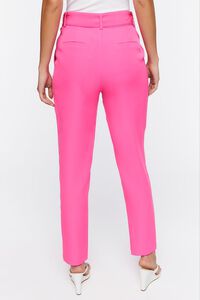 HOT PINK Belted High-Waist Ankle Pants, image 4