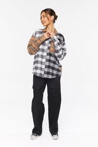 WHITE/MULTI Reworked Plaid Flannel Shirt, image 4