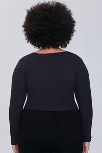 BLACK Plus Size Twisted Sweater, image 3