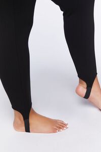 BLACK Plus Size Ponte Knit Stirrup Leggings, image 6
