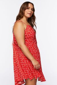 RED/MULTI Plus Size Ditsy Floral Cami Dress, image 2