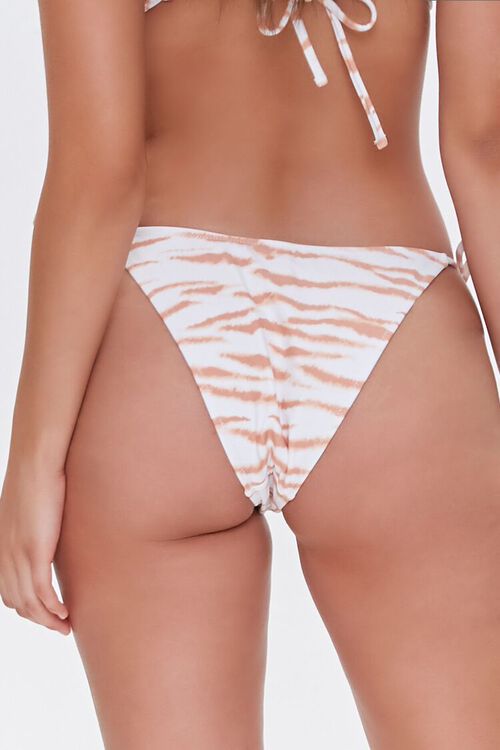 TAN/MULTI Tiger Print String Bikini Bottoms, image 4