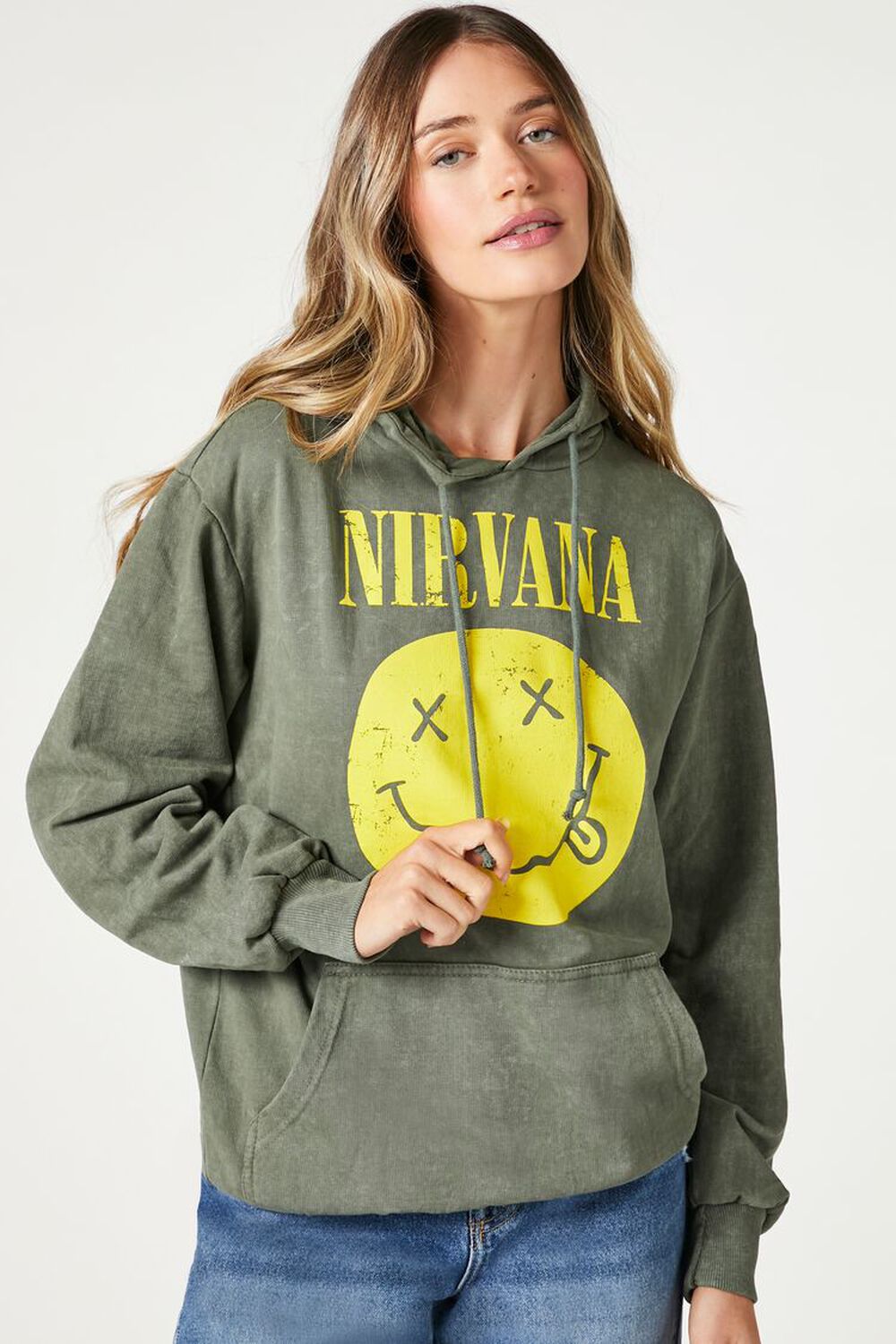 Nirvana Graphic Drawstring Hoodie