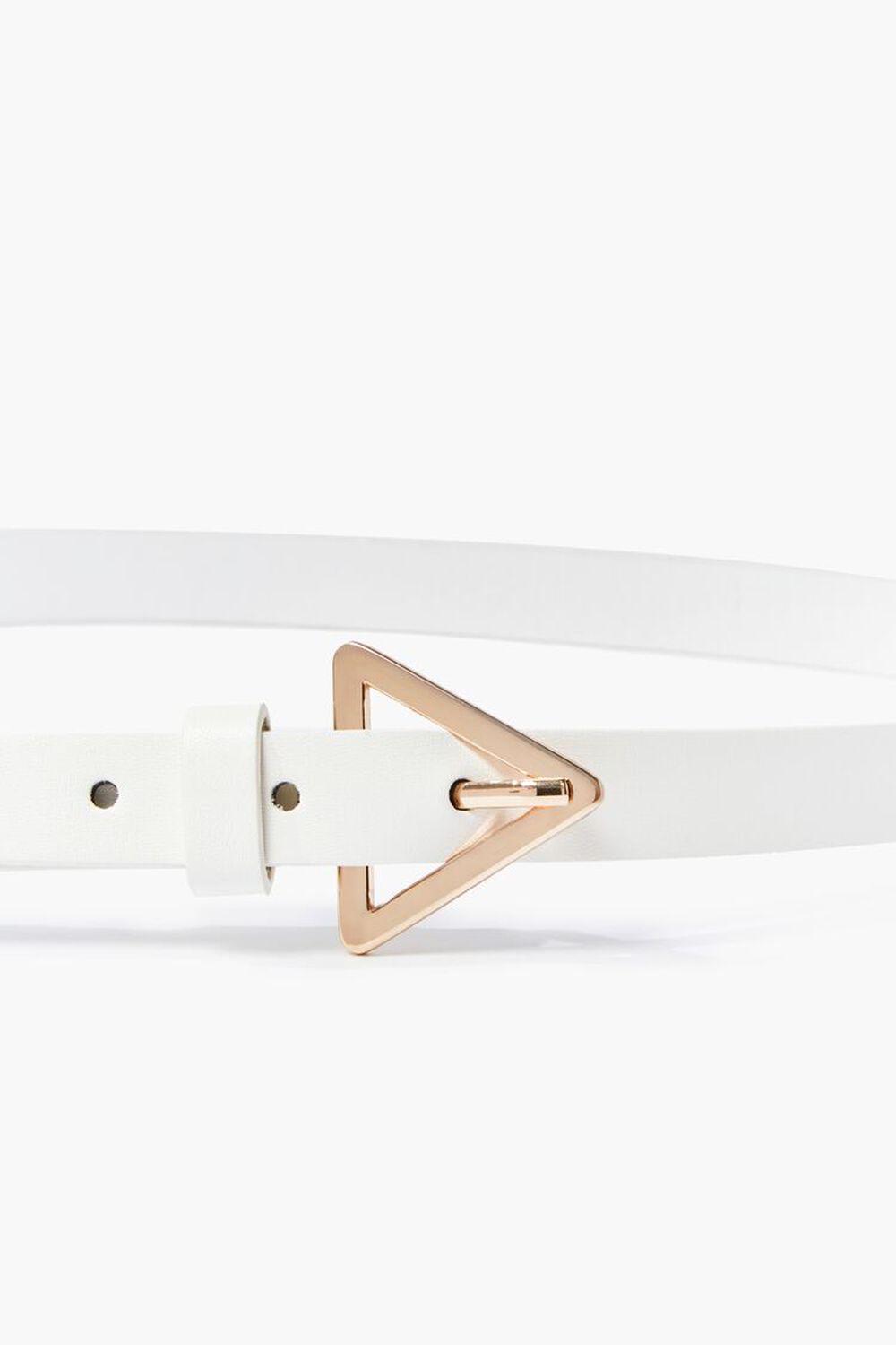 WHITE/GOLD Triangle Buckle Skinny Hip Belt, image 3