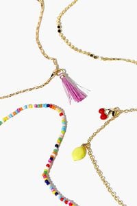 GOLD/RED Cherry Charm Chain Anklet Set, image 4