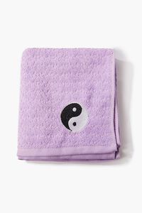 LAVENDER Embroidered Yin Yang Hand Towel, image 1
