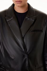 BLACK Plus Size Barneys New York Faux Leather Jacket, image 6