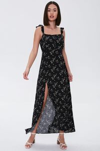 BLACK/MULTI Floral Maxi Dress, image 4