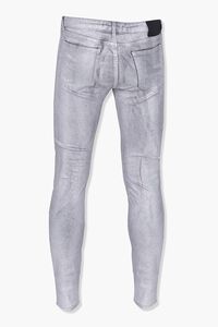 SILVER Distressed Coated Skinny Jeans, image 3