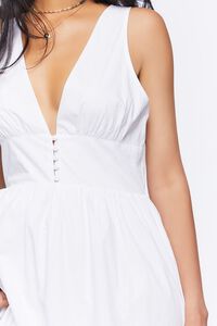 WHITE Plunging Midi Dress, image 5