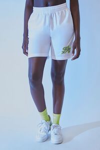 WHITE/MULTI Embroidered FUBU Mesh Shorts, image 2