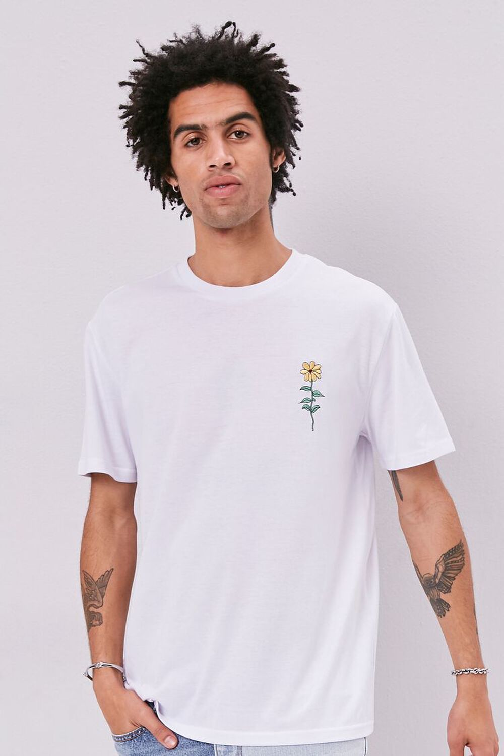 WHITE/MULTI Wildflower Embroidered Graphic Tee, image 1