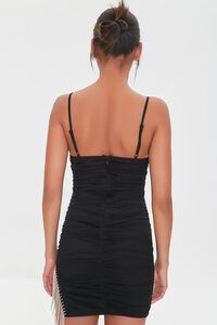 BLACK Chain Fringe Mini Dress, image 3