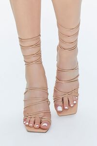 NUDE Lace-Up Stiletto Heels, image 4