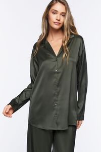 Satin Button-Up Robe, image 5