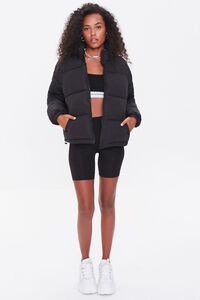 BLACK Quilted Puffer Jacket, image 4