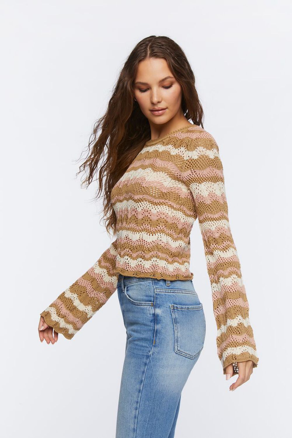 TOAST/MULTI Striped Crochet Sweater, image 3