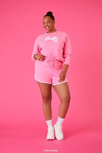 PINK/MULTI Plus Size Barbie Graphic Pullover, image 4