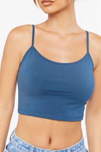 NAUTICAL BLUE Cotton-Blend Cropped Cami, image 5