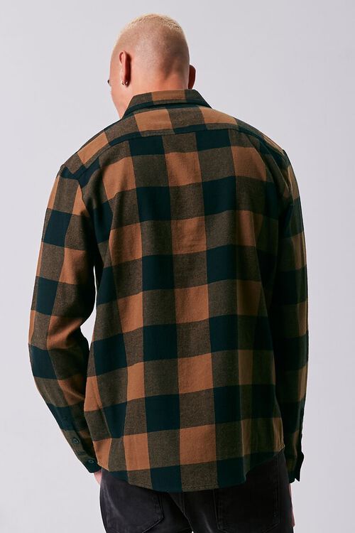 BROWN/BLACK Buffalo Plaid Flannel Shirt, image 3