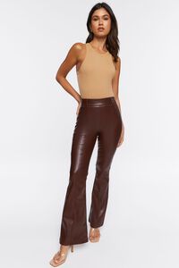 CHOCOLATE Faux Leather High-Rise Pants, image 6