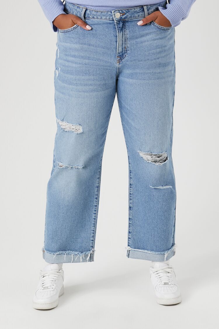 Forever 21 Denim Distressed Jeans Size 9/10