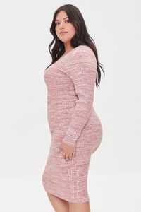 ROSE/CREAM Plus Size Marled Sweater Dress, image 2