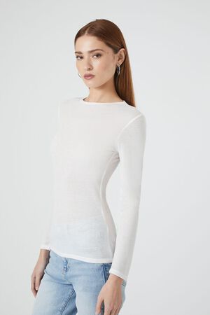 Cover Long Sleeve Top - White - White / XS