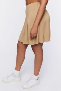 PINE BARK Plus Size Pleated Mini Skirt, image 3