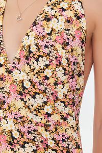 PINK/MULTI Floral Print Halter Dress, image 5