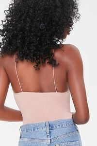 TAUPE Seamless Ribbed Bodysuit, image 3