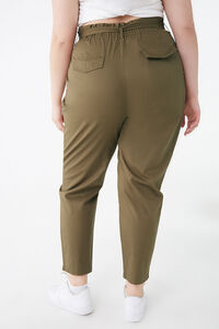Plus Size Belted Paperbag Pants, image 3