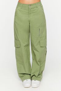 OLIVE Zipper-Pocket Cargo Pants, image 2