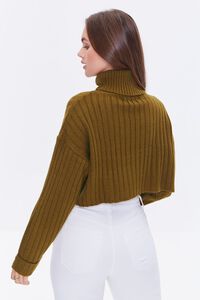 BROWN Ribbed Turtleneck Sweater, image 3