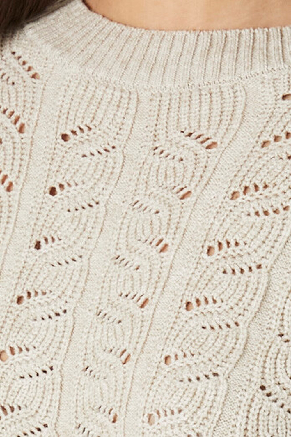 BEIGE Open-Knit Drop-Sleeve Sweater, image 5