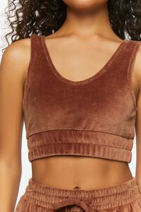 Velour Cropped Tank Top, image 5