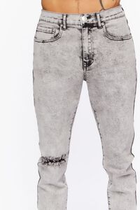GREY Acid Wash Skinny Jeans, image 5