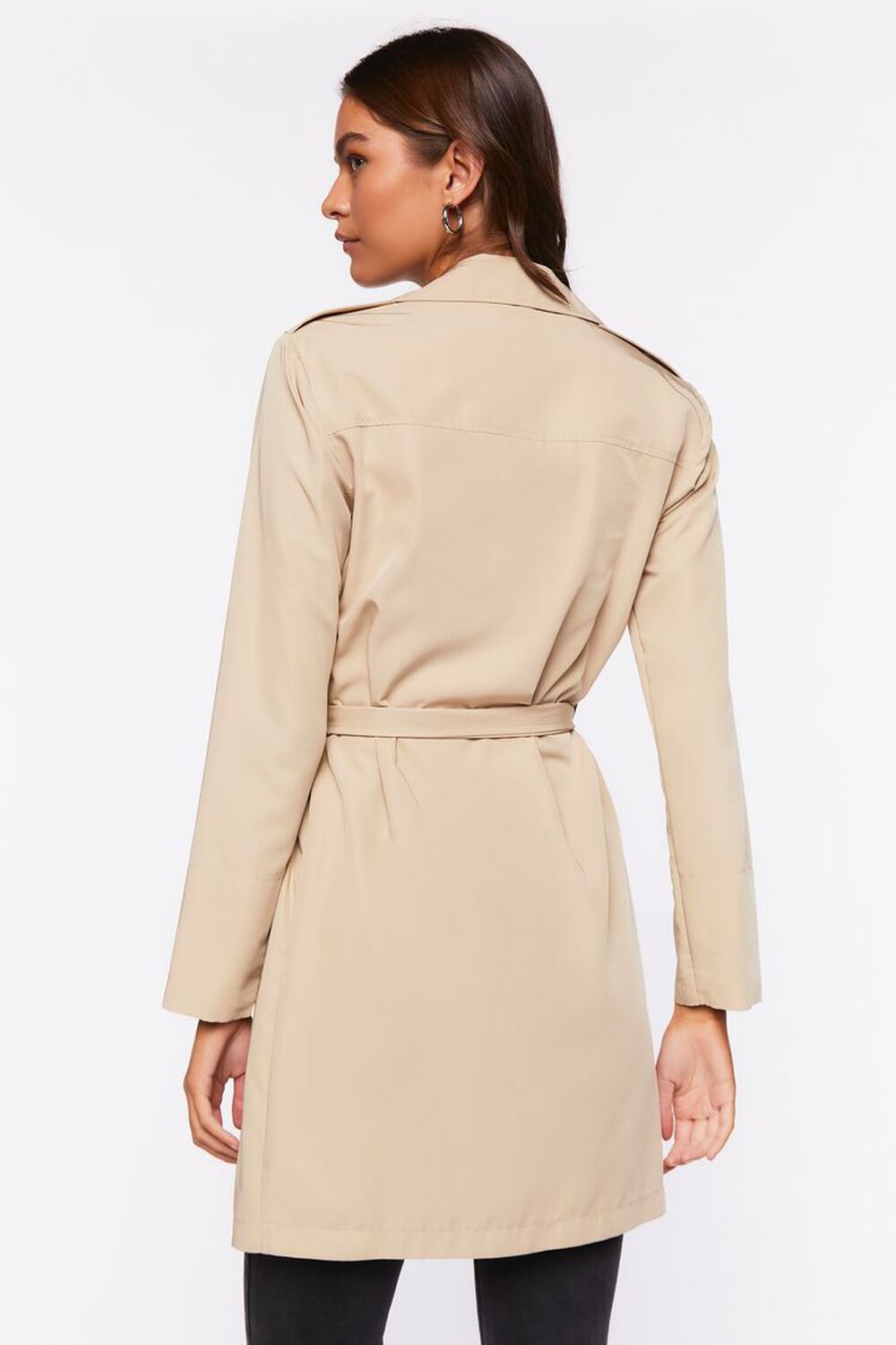 TAUPE Belted Trench Jacket, image 3