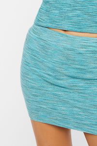 BLUE/MULTI Marled Bodycon Mini Skirt, image 6