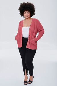 BERRY Plus Size Ribbed Cardigan Sweater, image 4