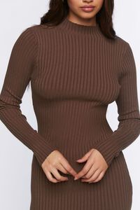 WALNUT Ribbed Knee-Length Sweater Dress, image 5