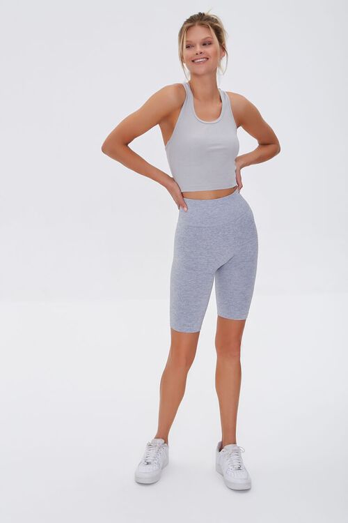 HEATHER GREY Active Ribbed Tank Top, image 4