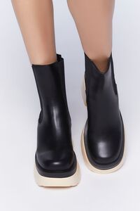 BLACK/CREAM Lug-Sole Chelsea Boots, image 4