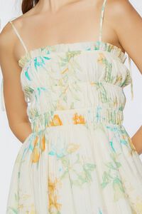CREAM/MULTI Floral Print Tie-Strap Mini Dress, image 5