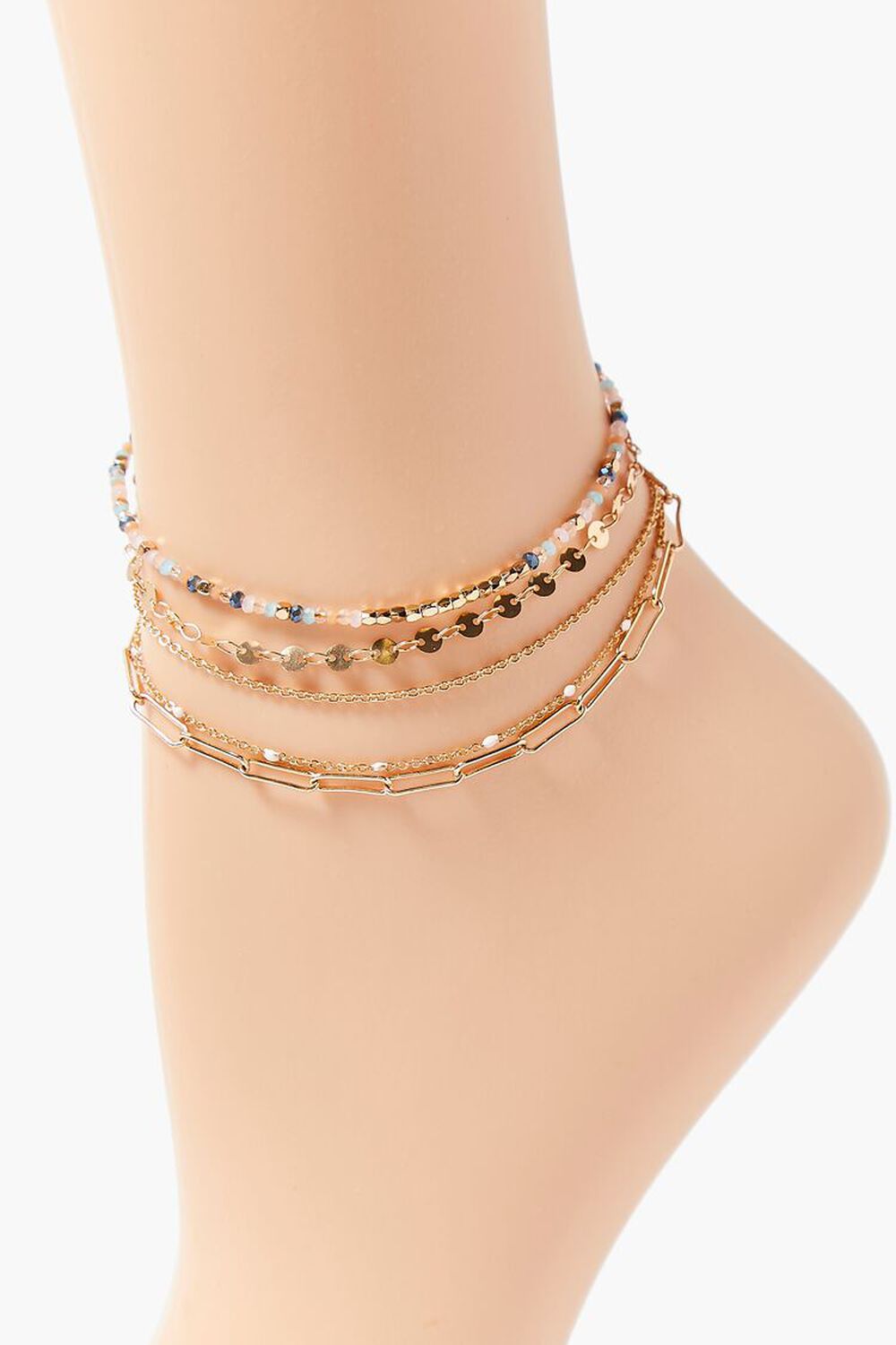 Beaded Chain Anklet Set, image 2