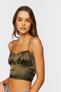 CYPRESS  Satin Lace-Up Cropped Cami, image 2